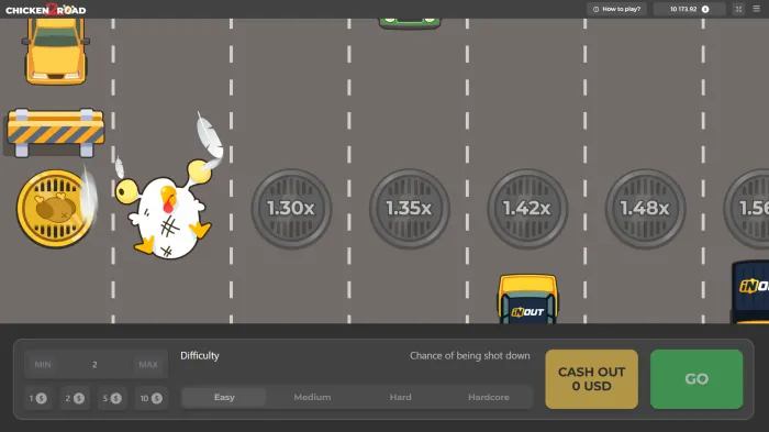 So läuft eine Runde Chicken Road 2 ab